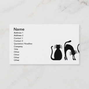 BLACKANDWHITE225 TWEE ZWARTE KATTEN VISITEKAARTJE