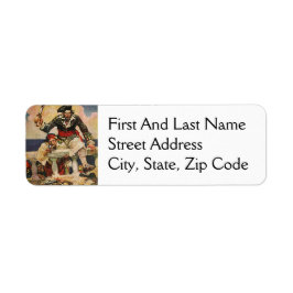 Blackbeard Buccaneer Pirate en Mate Illustration Etiket