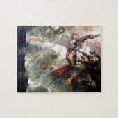 Blackbeard op Fire Haunted Pirate  Art Legpuzzel (Horizontaal)