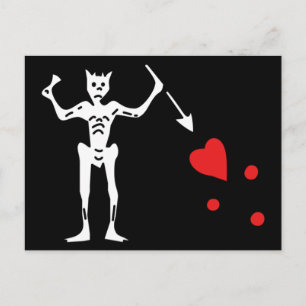 Blackbeard Pirate FLag Briefkaart