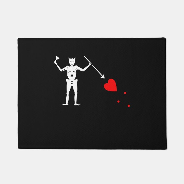 Blackbeard Pirate Flag Doormat Deurmat (Voorkant)
