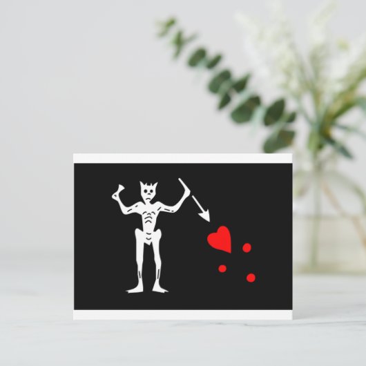 Blackbeard Pirate Flag Edward Teach Briefkaart (Staand voorkant)