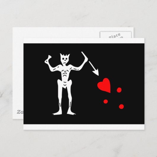 Blackbeard Pirate Flag Edward Teach Briefkaart (Voorkant / Achterkant)