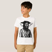 Blackbeard Pirate Kapitein Buccaneer Edward Teach  T-shirt (Voorkant volledig)