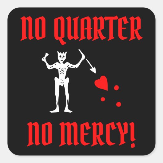 Blackbeard the Pirate (Edward Teach) Vierkante Sticker (Voorkant)