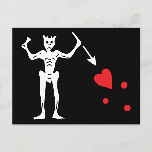 Blackbeard's piratenvlag briefkaart (Voorkant)