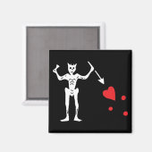 Blackbeard's piratenvlag magneet (Voorkant / Achterkant)