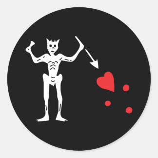 Blackbeard's piratenvlag ronde sticker