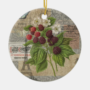 Blackberries Bloementuin Bloemvlinder Kunst Keramisch Ornament