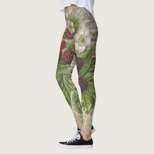Blackberries Bloementuin Bloemvlinder Kunst Leggings (Links)