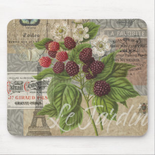 Blackberries Bloementuin Bloemvlinder Kunst Muismat