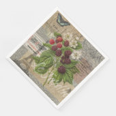 Blackberries Bloementuin Bloemvlinder Kunst Servet (Hoek)