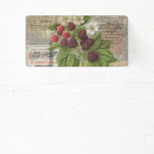 Blackberries Bloementuin Bloemvlinder Kunst Spandoek (Insitu)