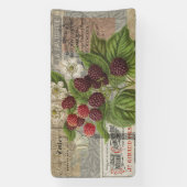 Blackberries Bloementuin Bloemvlinder Kunst Spandoek (Verticaal)