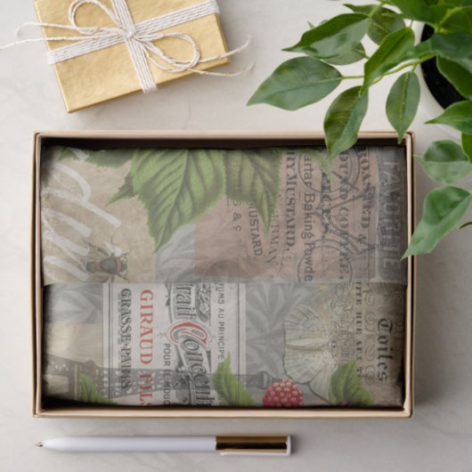 Blackberries Bloementuin Bloemvlinder Kunst Tissuepapier (Geschenk)