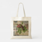 Blackberries Bloementuin Bloemvlinder Kunst Tote Bag (Achterkant)