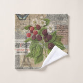Blackberries Floral Garden Flower Papillon Art (Gant de toilette)