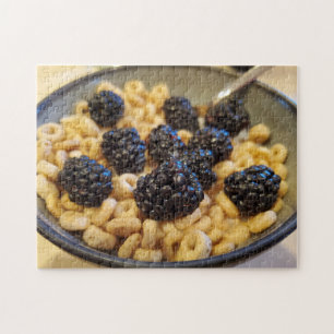 Blackberries in granen legpuzzel