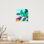 Blackberries op een tak poster (Keuken)