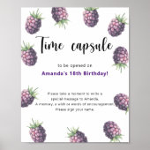 Blackberries Time Capsule 1e verjaardag Poster (Voorkant)