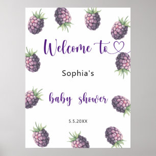 Blackberry-baby shower poster