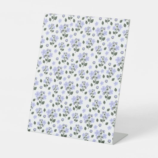 Blackberry bloemen, naadloos patroon reclamebord met voetstuk (Voorkant)