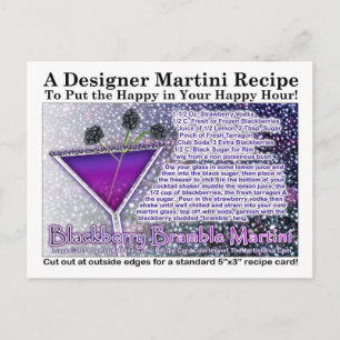 BlackBerry Bramble Martini Recept Briefkaart
