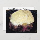 Blackberry Cobbler Recipcard Briefkaart (Voorkant / Achterkant)