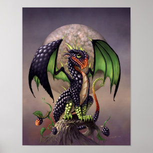 Blackberry Dragon 11x14 (4x6 en hoger) Poster