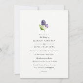 Blackberry Duo | Invitation de mariage aquarelle (Devant)