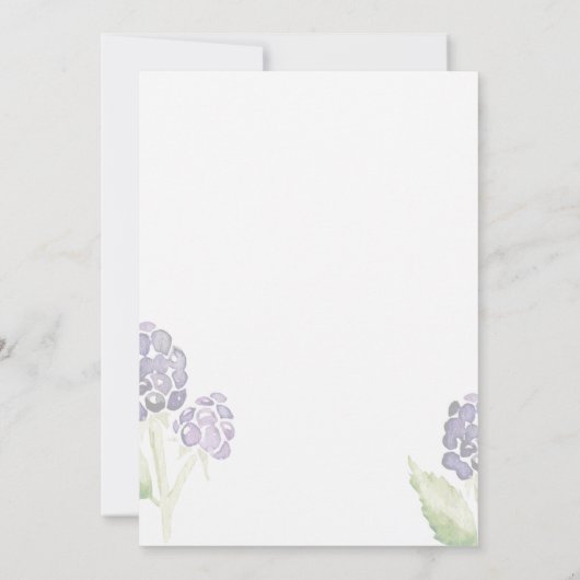 BlackBerry Duo | Waterverf bruiloft uitnodigen Kaart (Achterkant)