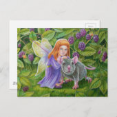Blackberry Fairy en Pet Mouse Briefkaart (Voorkant / Achterkant)