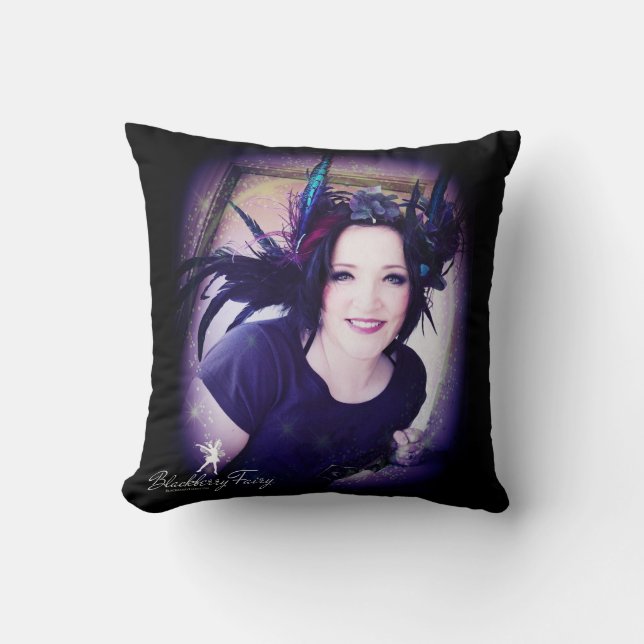 Blackberry Fairy Square Pillow Kussen (Voorkant)