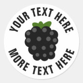 Blackberry fruit dessin personnalisé autocollants  (Devant)
