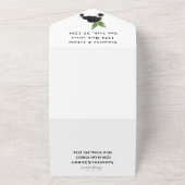 Blackberry Fruits Summer Elegant Rustic Wedding All In One Uitnodiging (Buitenkant)