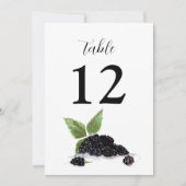 Blackberry Fruits Summer Rustic Wedding Kaart (Voorkant)