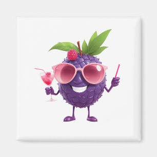 Blackberry Fun Vrolijke Vakantie Tropische Drink Magneet