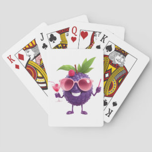 Blackberry Fun Vrolijke Vakantie Tropische Drink Pokerkaarten