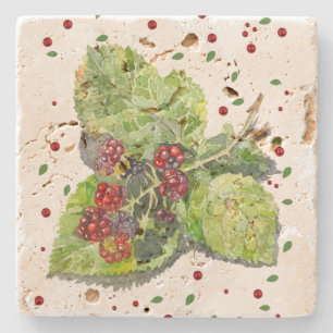 BlackBerry groen en rood Stenen Onderzetter