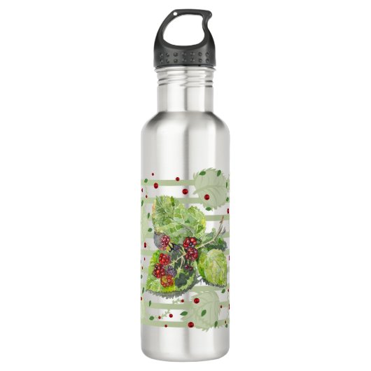 BlackBerry groen en rood Waterfles (Voorkant)
