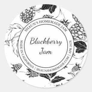 Blackberry Jam Croquis étiquette moderne
