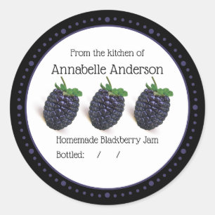 Blackberry Jam Étiquette Moderne Minimaliste Perso