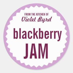 Blackberry Jam Home Canning Étiquette Modèle