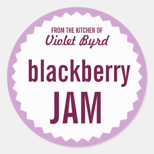Blackberry Jam Home Canning Étiquette Modèle (Devant)