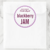 Blackberry Jam Home Canning Étiquette Modèle (Sac)