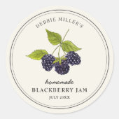  BlackBerry Jam Jar Canning Label (Voorkant)