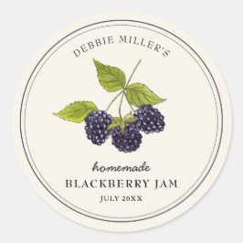  BlackBerry Jam Jar Canning Label