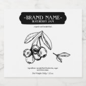 Blackberry Jam Jar Label Packaging Design Sparkling Wijnetiket (Enkel label)