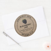 Blackberry Jam Jelly Jar Étiquette Kraft Style pap (Enveloppe)