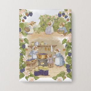 Blackberry Jam Muizen Cottagecore Button